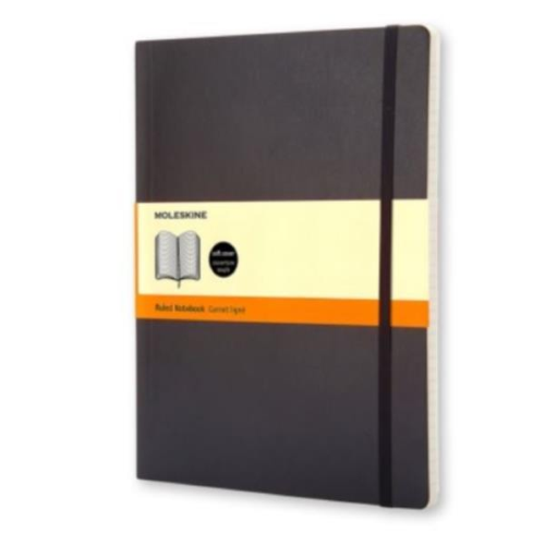 MOLESKINE TACCUINO XL LARGE MORBIDO A RIGHE COLORE NERO 192 FOGLI CONF 1 Pz.